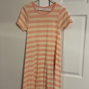 Lularoe Jessie dress. Pockets. Pink stripe. Nwot. Xs